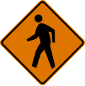 W11 series Advance warnings-Pedestrians