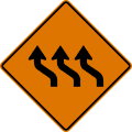 W1 series Horizontal alignment-Triple lane shift (left)