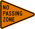 W14 series Dead end streets and no passing zones-No passing zone