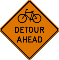 W20 series Work zones-Bicycle detour (distance) ahead