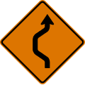 W24 series Lane shifts-Double reverse curve (left) (1 lane)