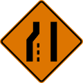 W4 series Lanes and merges-Lane ends (left)