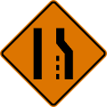 W4 series Lanes and merges-Lane ends (right)