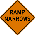 W5 series Road width restrictions-Ramp narrows