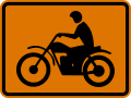 W8 series Pavement and roadway conditions-Motorcycle (plaque)