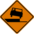 W8 series Pavement and roadway conditions-Right shoulder drop-off ahead