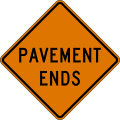 W8 series Pavement and roadway conditions-Pavement ends