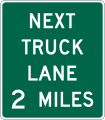 D17 series Truck lane and slow vehicle signs-Next truck lane (distance)
