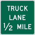 D17 series Truck lane and slow vehicle signs-Truck lane (distance)