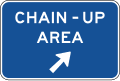 D5 series Rest area-Chain-up area (diagonal right arrow)