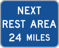 D5 series Rest area-Next rest area (distance) miles