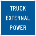 Motorist services-Truck external power (plaque)
