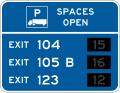 Motorist services-Truck parking availability - exit number