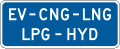 Motorist services-Alternative fuels corridor (2 lines) (plaque)