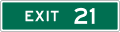 E1 series Exit number-1 or 2 Digit Exit Number (plaque)