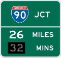 E7 series Post-interchange distance-Distance and Travel Time