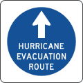 Emergency management signs-Hurricane evacuation route