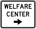 Emergency management signs-Welfare Center