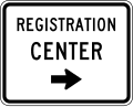 Emergency management signs-Registration Center