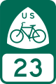 M1 series Route shields-U.S. bicycle route
