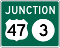M2 series Junction markers-Combination junction (2 route signs)