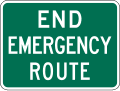 M4 series Route marker auxiliaries-End Emergency Route