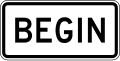 M4 series Route marker auxiliaries-Begin (Plaque)