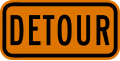 M4 series Route marker auxiliaries-Detour (plaque)
