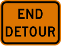 M4 series Route marker auxiliaries-End detour