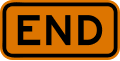 M4 series Route marker auxiliaries-End (plaque) (if a road work blocked road)