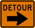 M4 series Route marker auxiliaries-Detour Right Arrow