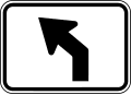 M5 series Advance turn arrow auxiliary signs-Advance Left Turn Arrow (45 Degree Angle)