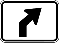 M5 series Advance turn arrow auxiliary signs-Advance Right Turn Arrow (45 Degree Angle)