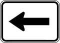 M6 series Directional arrow auxiliary signs-Left Directional Arrow