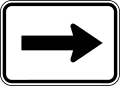 M6 series Directional arrow auxiliary signs-Right Directional Arrow