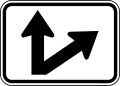 M6 series Directional arrow auxiliary signs-Straight And Diagonal Right Directional Arrow