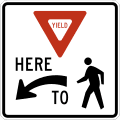R1 series Stop and yield-Yield here to pedestrians (left)