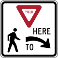 R1 series Stop and yield-Yield here to pedestrians (right)