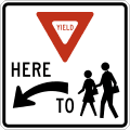 R1 series Stop and yield-Yield here to school crossing (left)