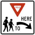 R1 series Stop and yield-Yield here to school crossing (right)