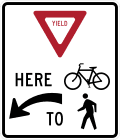R1 series Stop and yield-Yield here to trail crossing (left)