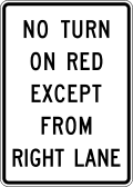 R10 series Traffic signal-No turn on red except from right lane