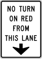 R10 series Traffic signal-No turn on red from this lane