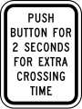 R10 series Traffic signal-Push button for 2 seconds for extra crossing time