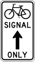 R10 series Traffic signal-Bicycle signal mandatory movement (thru)