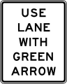 R10 series Traffic signal-Use lane with green arrow