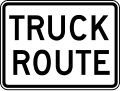 R14 series Truck routes-Truck route sign