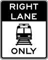 R15 series Rail and light rail-Light rail only in right lane