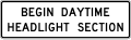 R16 series Seat belts and headlight use-Begin daytime headlight section