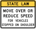 R16 series Seat belts and headlight use-Move over or reduce speed for vehicles stopped on shoulder